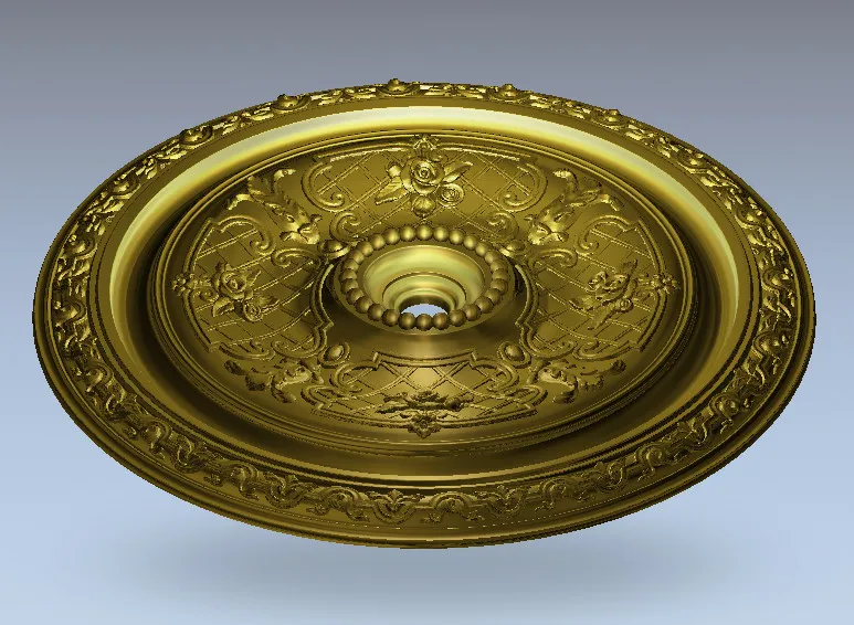 

3D Round plate ring Relief Model in STL format for CNC Router Carving Engraving Artcam aspire R70