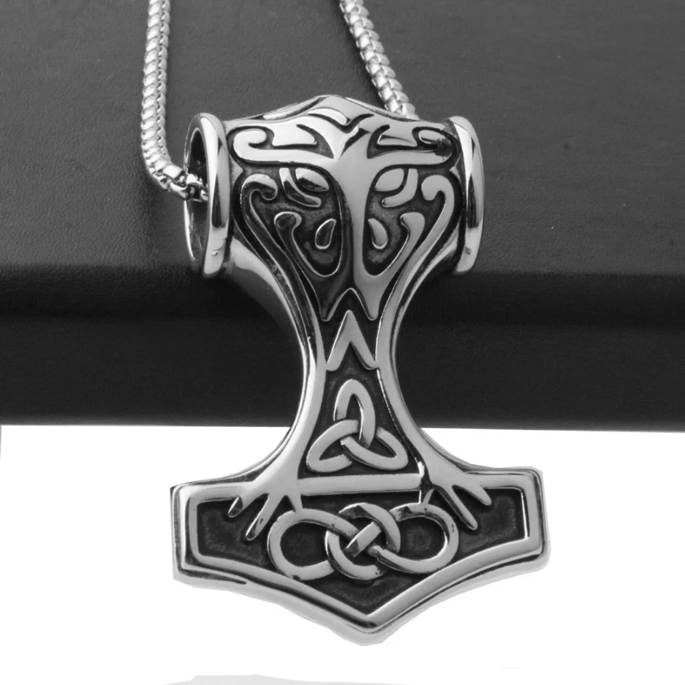 Хип хоп 316L нержавеющая сталь Viking Mjolnir Rune Thor Hammer амулет викинга молоток