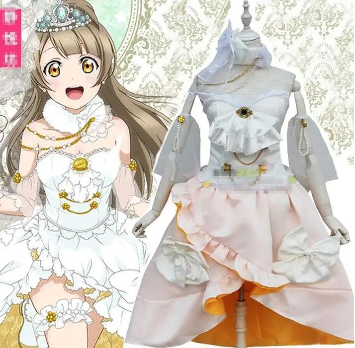 Милое романтическое свадебное платье с героями мультфильмов Love Live косплей