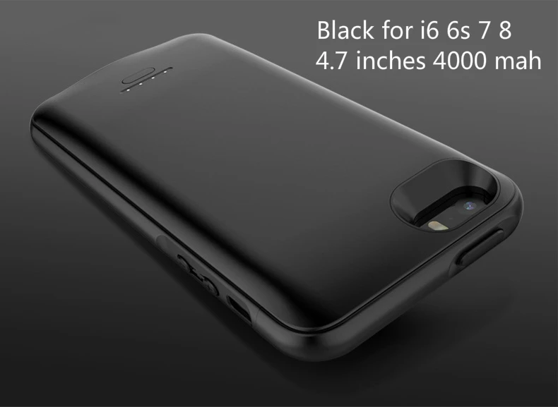i6 6s 7 8 black 4000/5000 мА/ч, Батарея Зарядное устройство чехол s для iPhone 5 5S SE 6 6s 7 8 плюс Мощность банк чехол резервного копирования Зарядное устройство Чехол - Цвет: i6 6s 7 8 black