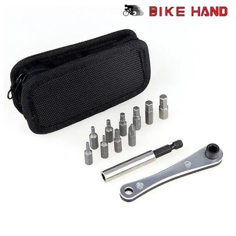 BIKEHAND 10 в 1 Набор велосипедных инструментов для велосипеда портативный MTB шестигранные ключи Крестовая плоская головка T25 T10 Отвертка головка удлинитель YC-146