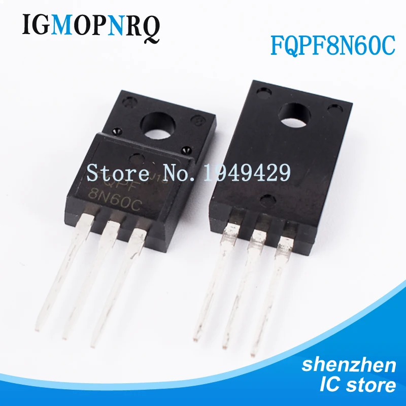 10 шт./лот FQPF8N60C TO-220 8N60C 8N60 MOSFET 600V N-Ch Q-FET advance C-Series New
