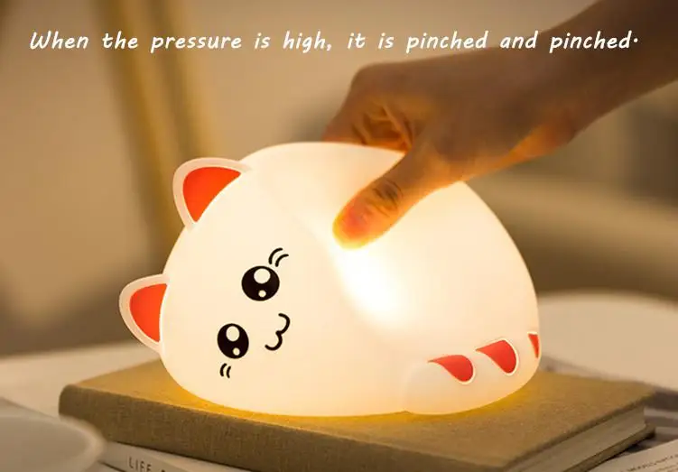 HiMISS 7 цветов сменная силиконовая лампа для прикроватной тумбы детский ночной