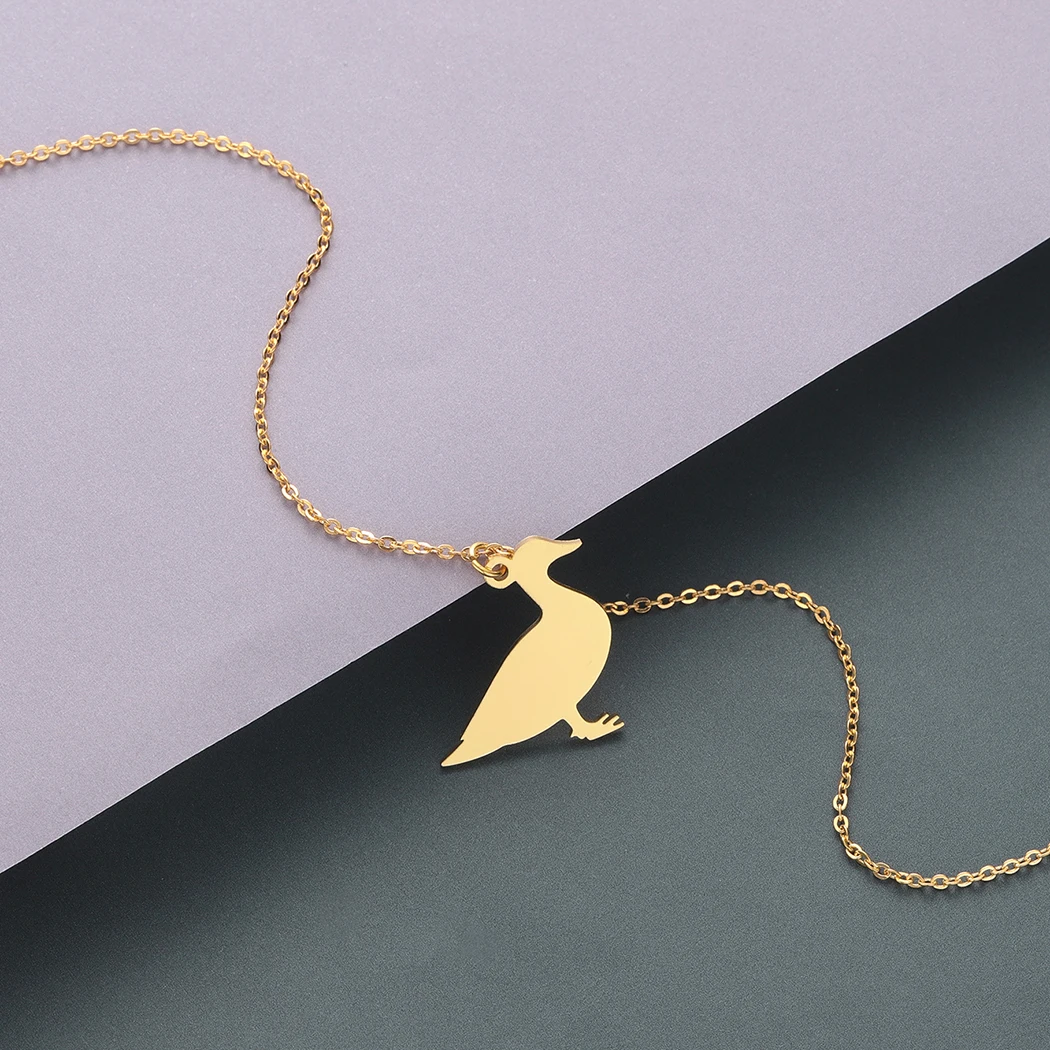 Kinitial ожерелья из нержавеющей стали с подвеской в виде утки ювелирные изделия
