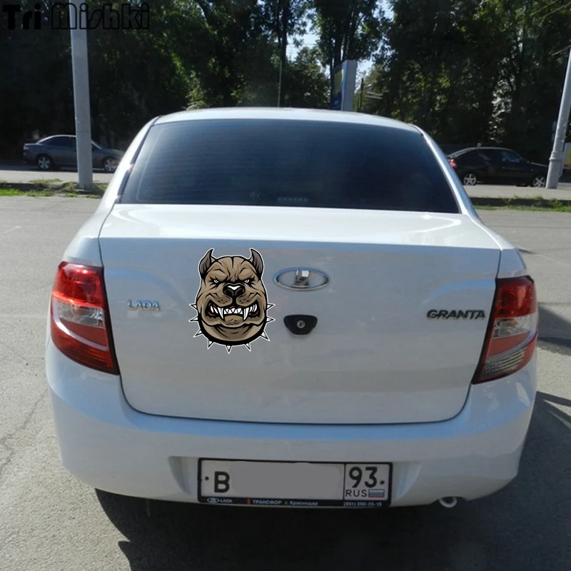 Tri Mishki WCS310 16x13 см злой Питбуль Собака стикер забавные цветные наклейки для