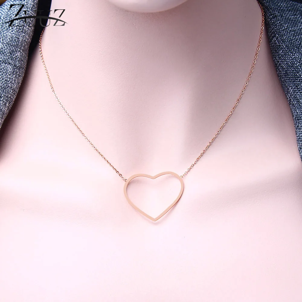 ZUUZ chocker ожерелье из нержавеющей стали ювелирные изделия колье розового золота