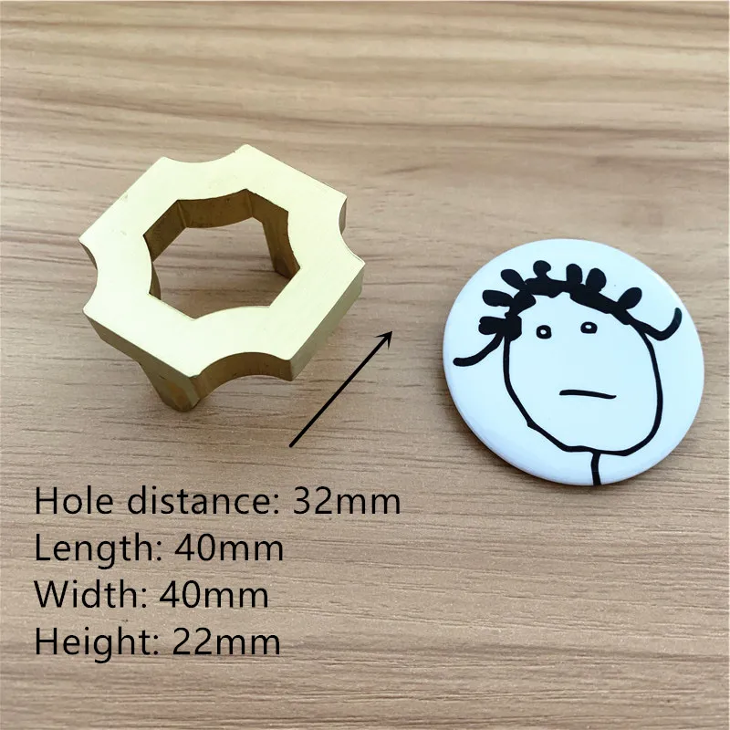 hole distance 32mm LCH цинковый сплав, матовый золотой медный цвет, ручка для шкафа, выдвижная ручка, дверная ручка, художественная мебель в китайском стиле, фурнитура - Цвет: hole distance 32mm