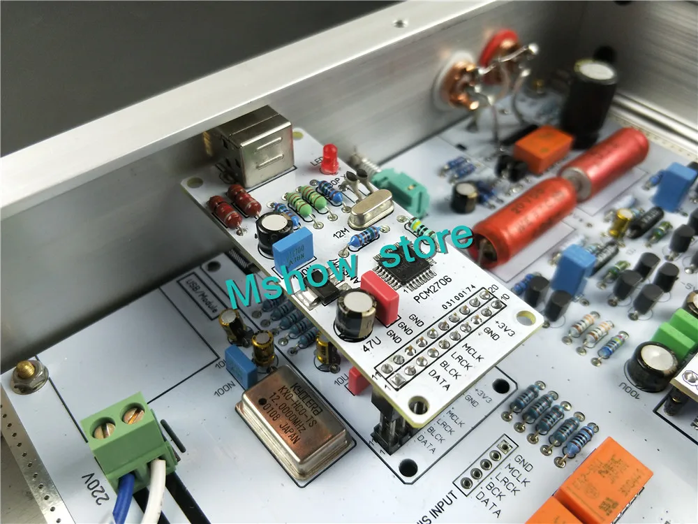 Плата декодера Mshow audio quad AD1865 DAC Hi Fi spdif и PCM2706 USB вход совместимый с модулем amarero/XMOS