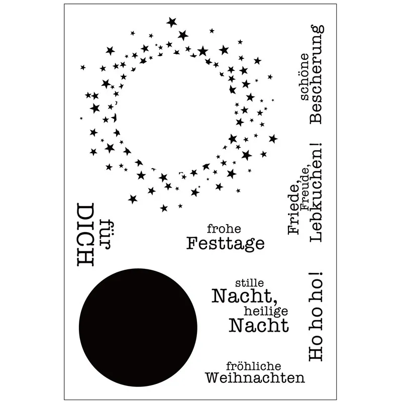 German word Transparent Clear Silicone Stamps DIY scrapbooking/photo album Decor |