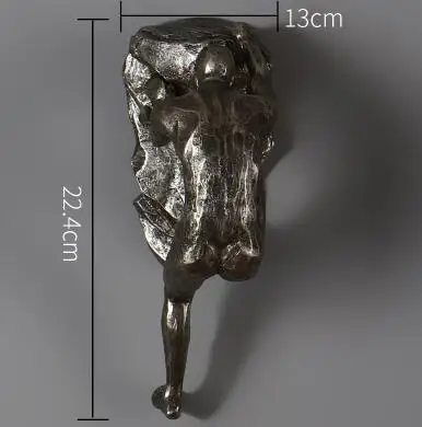 silver C Креативная скульптура из смолы, скалолазание, Мужская статуэтка, настенная, Орна, мужская, ts, предметы для дома, настенные подвесные украшения, статуя - Цвет: silver C