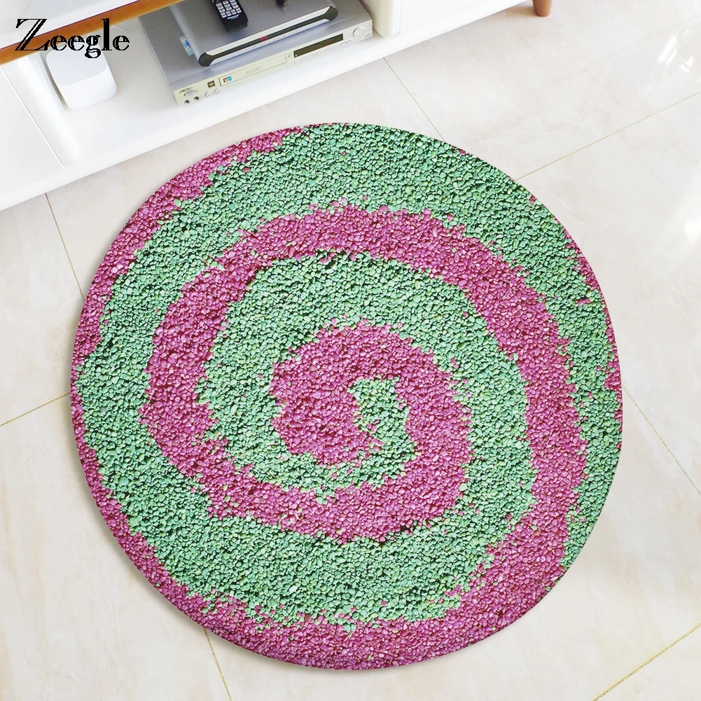 

Zeegle Mandala Round Carpets for Living Room Flannel Carpet Kids Room Yoga Mats Non-slip Bedroom Rugs Computer Chair Floor Mats