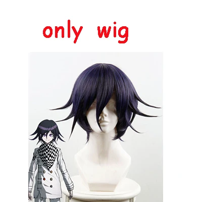 Only wig 6 шт. аниме Danganronpa V3 Ouma kokichi косплей костюм японская игра школьная форма костюм наряд костюм шляпа и парик - Цвет: Only wig