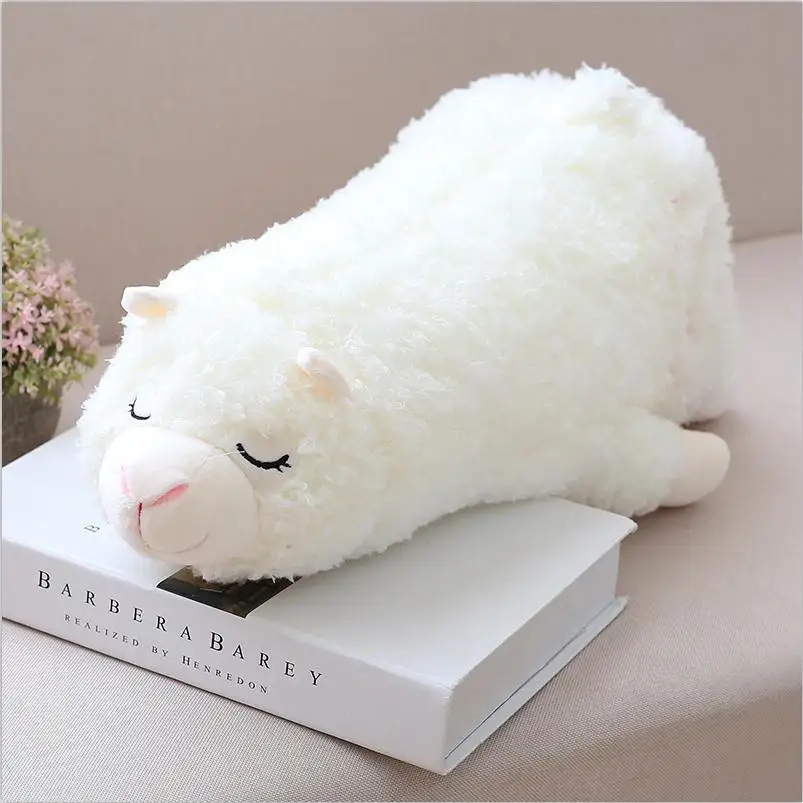 Новая японская плюшевая Alpacasso игрушки мягкие Лежа Игрушки «Альпака» куклы мягкие игрушки животных Kawaii подарок для детей милая Подушка Подарочная игрушка - Цвет: white