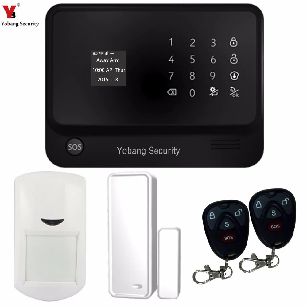 Yobang Security Wireless GSM Alarm System For Home security with PIR/Door Sensor alarme maison sans fil Protection | Безопасность и