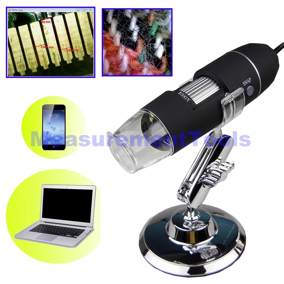 Портативный Лупа USB микроскоп TL053 с 8 светодиодами 0 1000X|Детали и аксессуары для