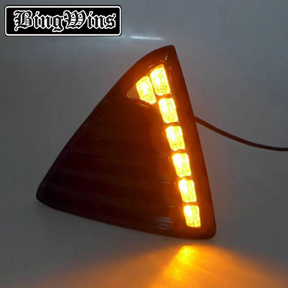

2 PCS Gloss Model 12v LED Car DRL daytime running light Bumper Front Fog lamp DRL style For Ford Focus MK3 2012 2013 2014