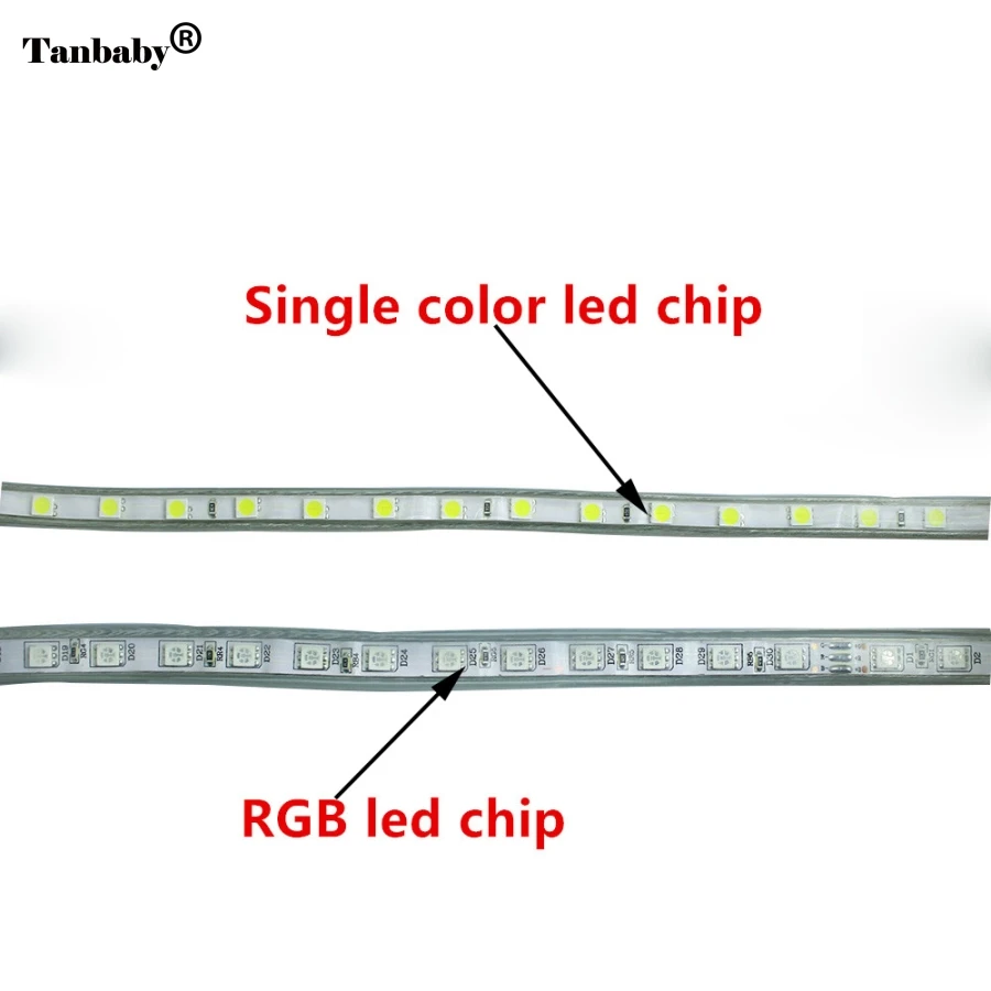 Светодиодная лента SMD5050 220 В перем. Тока 60 светодиодов/м Водонепроницаемая гибкая