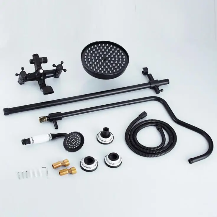 Смеситель для ванной и душа в европейском стиле латунный кран с двойной ручкой