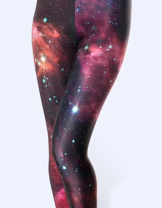 

Hot Sales S To 4XL Punk Galaxy Space Women Leggings 6 Patterns Red Blue Grey Purple Casual Leggins