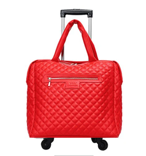 18 inch spinner Travel tale 18 дюймов женская кожаная сумка для переноски на руку, сумка для багажа, kinder, Тележная дорожная сумка - Цвет: 18 inch spinner