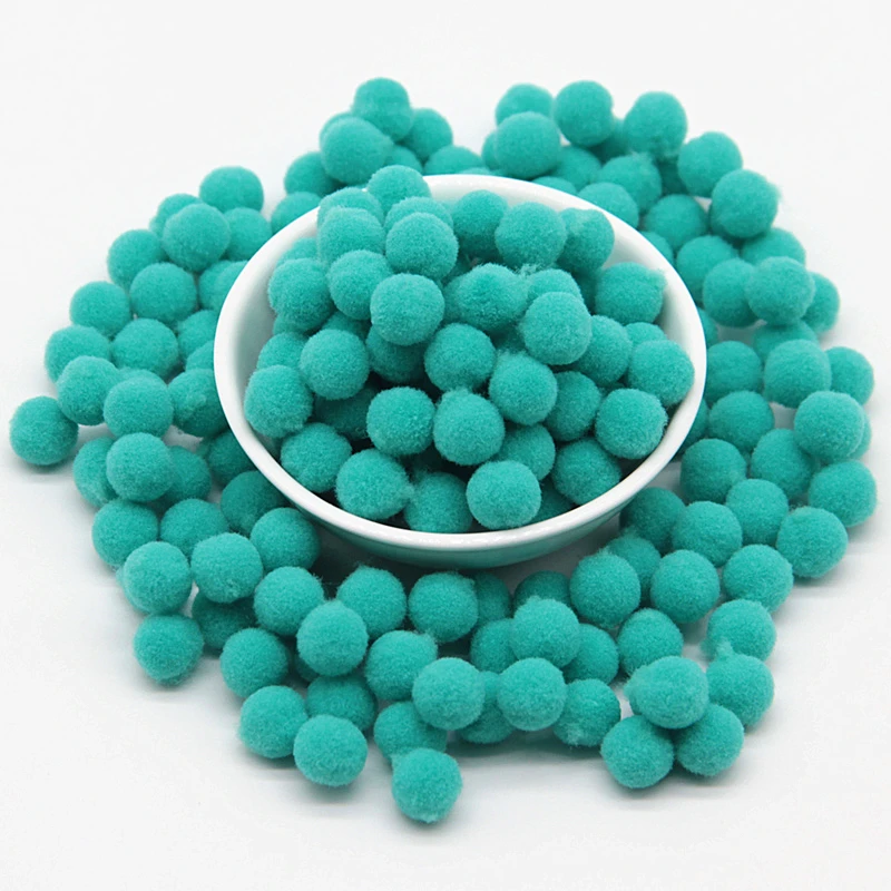 04 mint green Помпон 8 мм, 10 мм, 15 мм, 20 мм, 25 мм, 30 мм, круглые помпоны, меховые шарики, поделки своими руками, помпоны для детей, свадебная одежда, шитье, домашние украшения - Цвет: 04 mint green