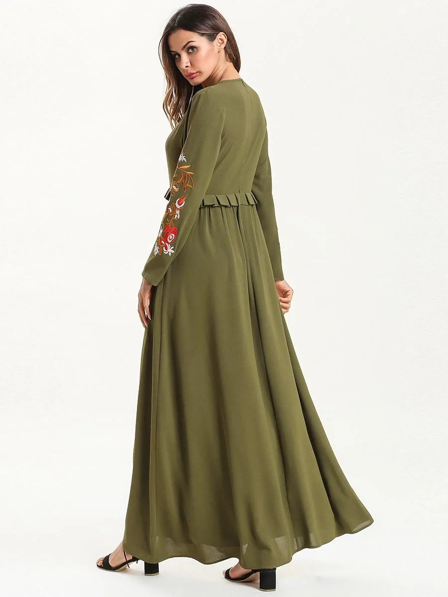 Женское богемное длинное платье с кисточками мусульманское Повседневное кафтан