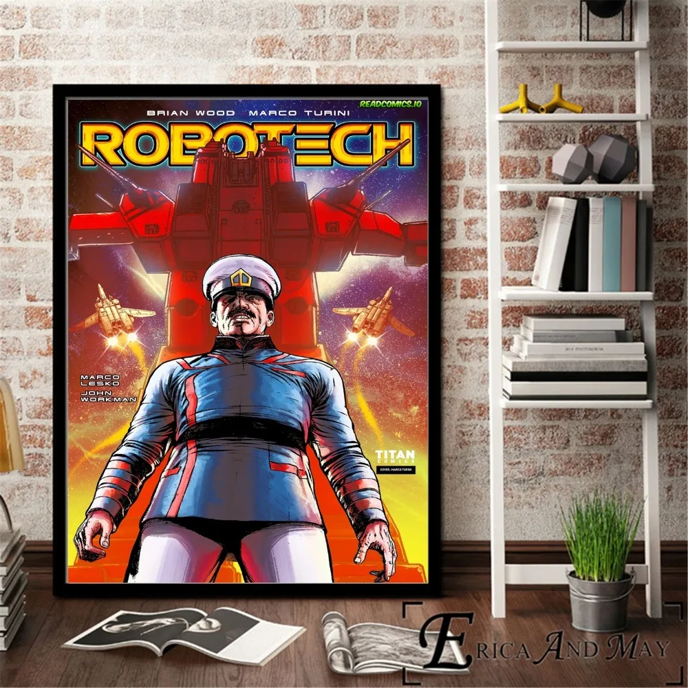 Robotech Аниме классический вопрос постер и принт холст настенная художественная живопись картины для гостиной украшение домашний Декор без рамки