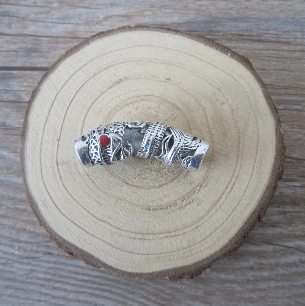 5 шт./лот смешанный дизайн тибетская Серебряная оплетка для волос страшный Дред