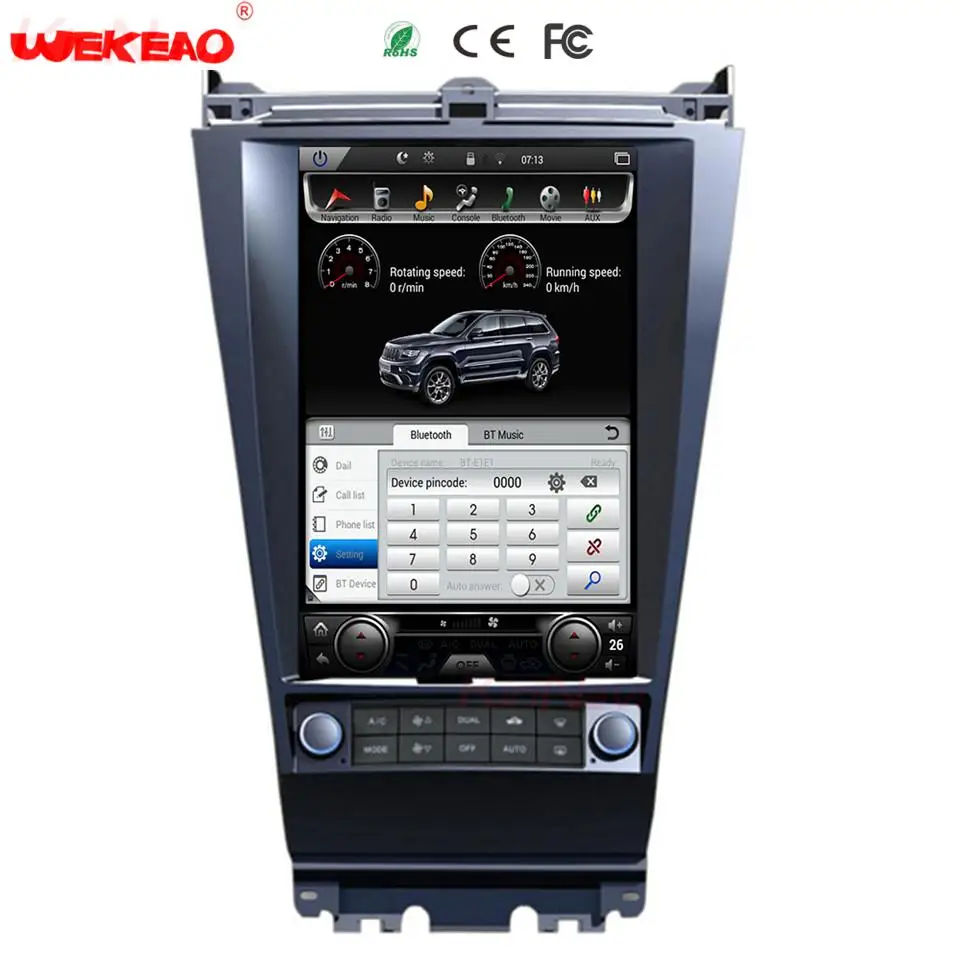 Wekeao 10 4 дюймов вертикальный Экран Тесла Стиль Мультимедиа Радио для Honda Accord 7 Android 6