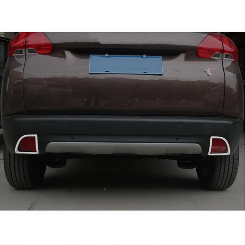 Tonlinker внешний задний противотуманный светильник, чехол, наклейки для peugeot 2008-19, автомобильный Стайлинг, 2 шт., АБС хромированные наклейки
