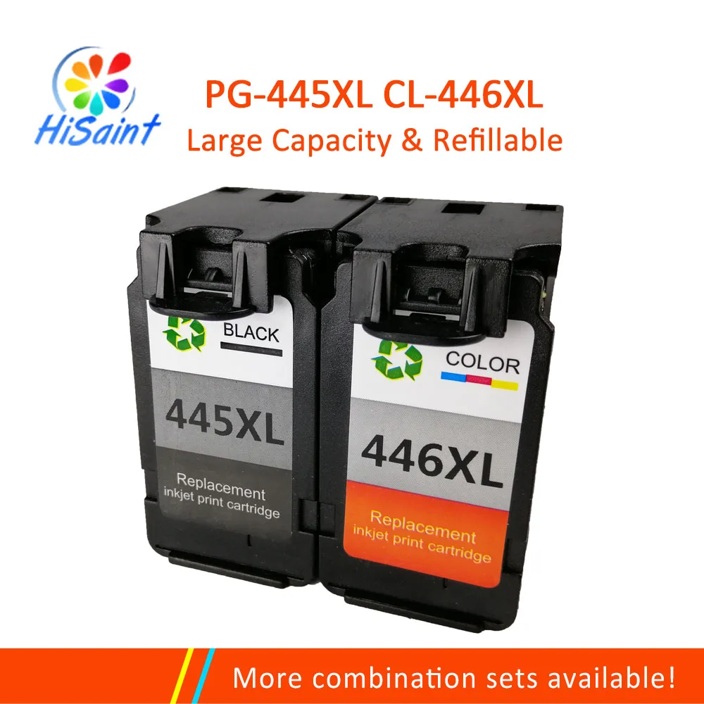 Hisaint Hot Sale 2Pcs Ink Cartridge For Canon 445 446 PG445 CL446 Pixma iP2840 MG2440 Jet Free Shipping | Компьютеры и офис