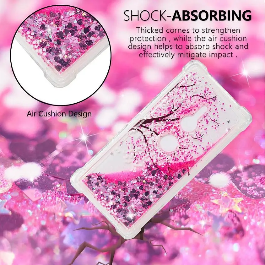 Liquid Glitter Quicksand Butterfly Unicorn Back Cover TPU Phone Case For Sony L2 XA2 XA1 XZ1 XZ2 Compact |