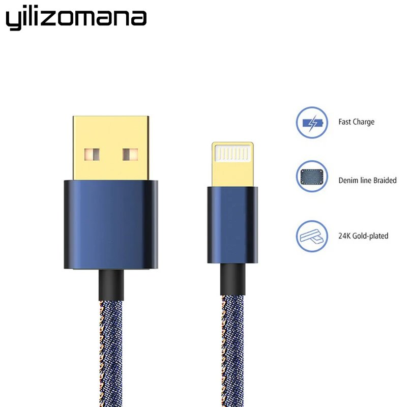 YILIZOMANA USB кабель для iPhone X 8 7 Plus зарядный мобильного телефона 5 6 6s iPad зарядное