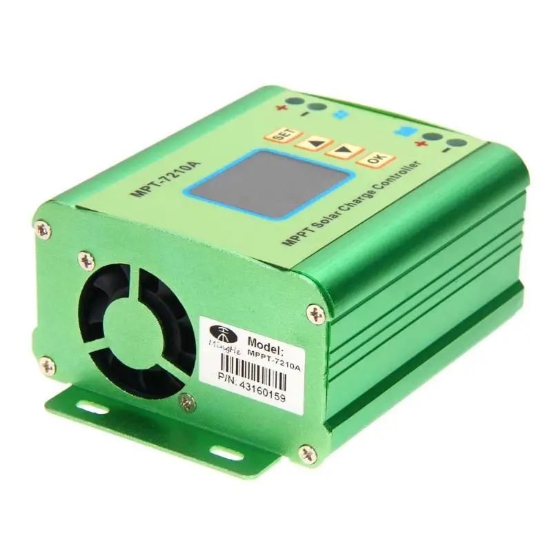 High-speed LCD MPPT 7210A Solar Regulator Charge Controller DC-DC Boost Aluminum Alloy Electrical Tool Accessories