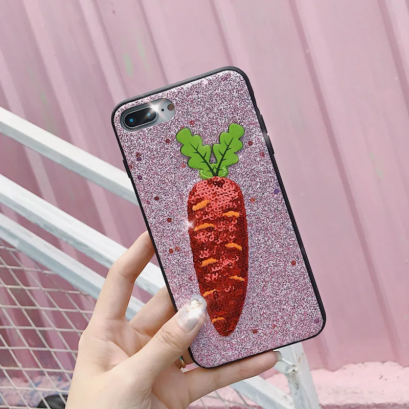 Модный милый 3D морковь чехол для iPhone X 8 Plus 7 6 6s TPU силиконовый 10 Coque Fundas