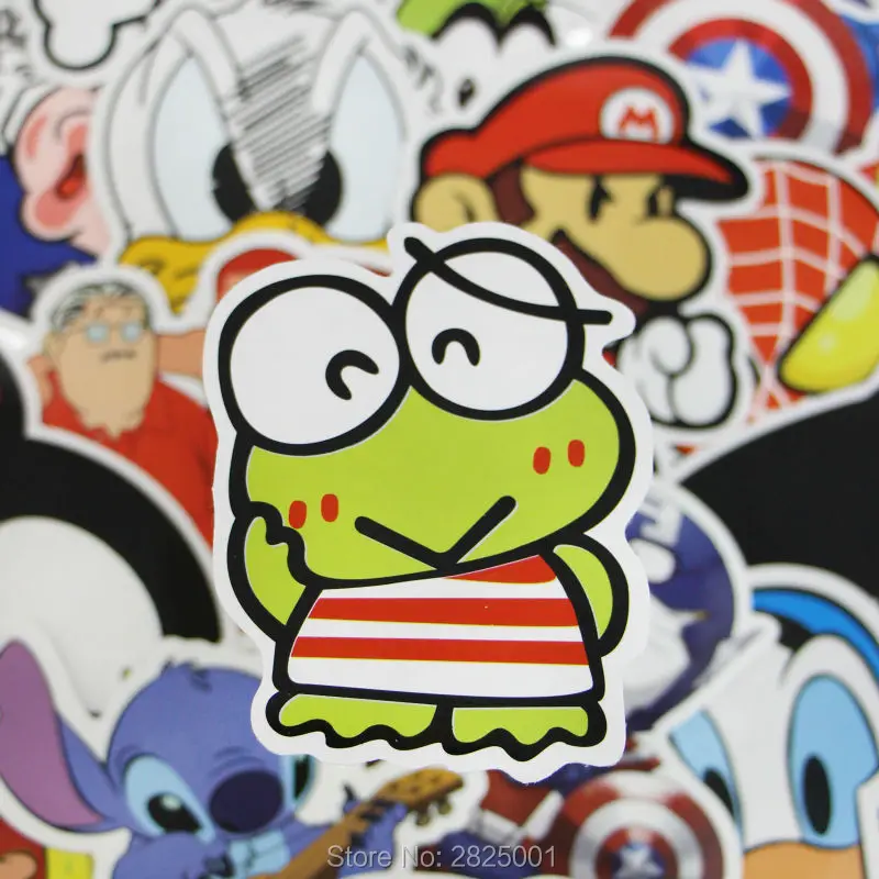 50 шт Мультяшные Наклейки Смешанные JDM стиль водонепроницаемый сноуборд багаж