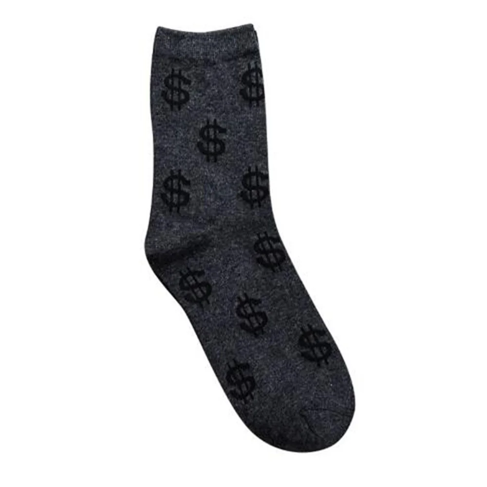 Новинка, Новые мужские и женские длинные носки Harajuku Money Dollar USD3D Узорные Носки забавные носки с рисунками из мультфильмов Чистый хлопок для женщин