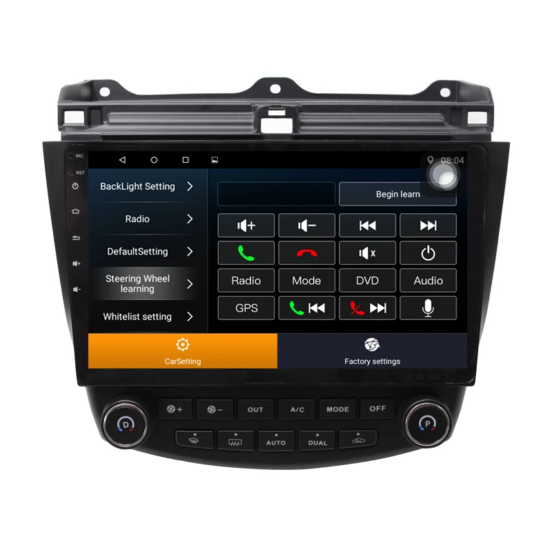 Автомобильный DVD-плеер с GPS навигационной системой Android 9 1 для Honda Accord 2003-2007