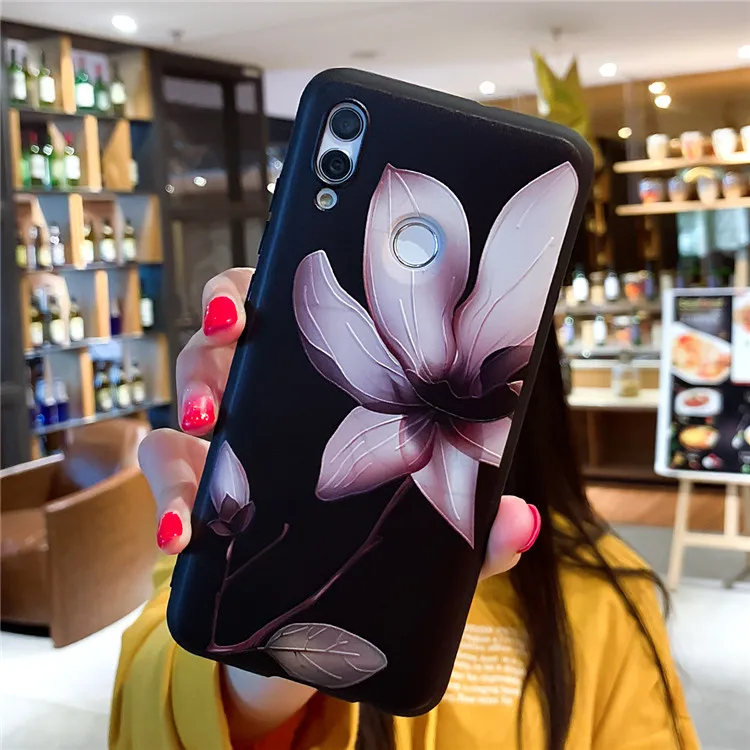 3D Рельефный цветочный чехол для телефона Huawei P30 Pro P10 P20 lite Nova 2i 3 3i 3e Mate 10 20 девичий