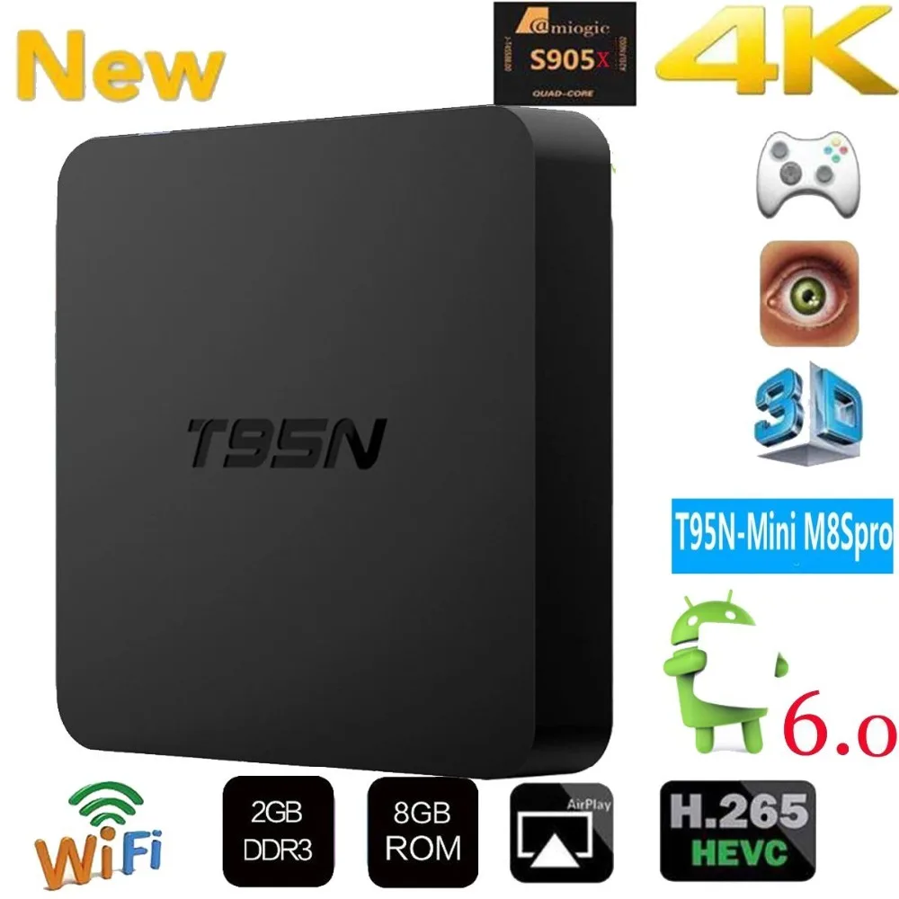 Mini T95M M8S Pro Android TV BOX1G/2G/ 8G Amlogic S905 Quad Core 6 0 поддержка HDMI 2 4 ггц wi fi потоковый