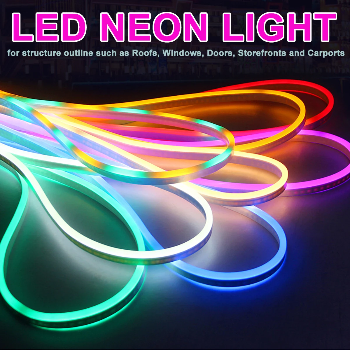 

5/10/15/20M LED Flexible Strip Light AC 220V SMD 2835 LED Neon flex tube 120led IP65 Waterproof rope string lamp + EU Power plug