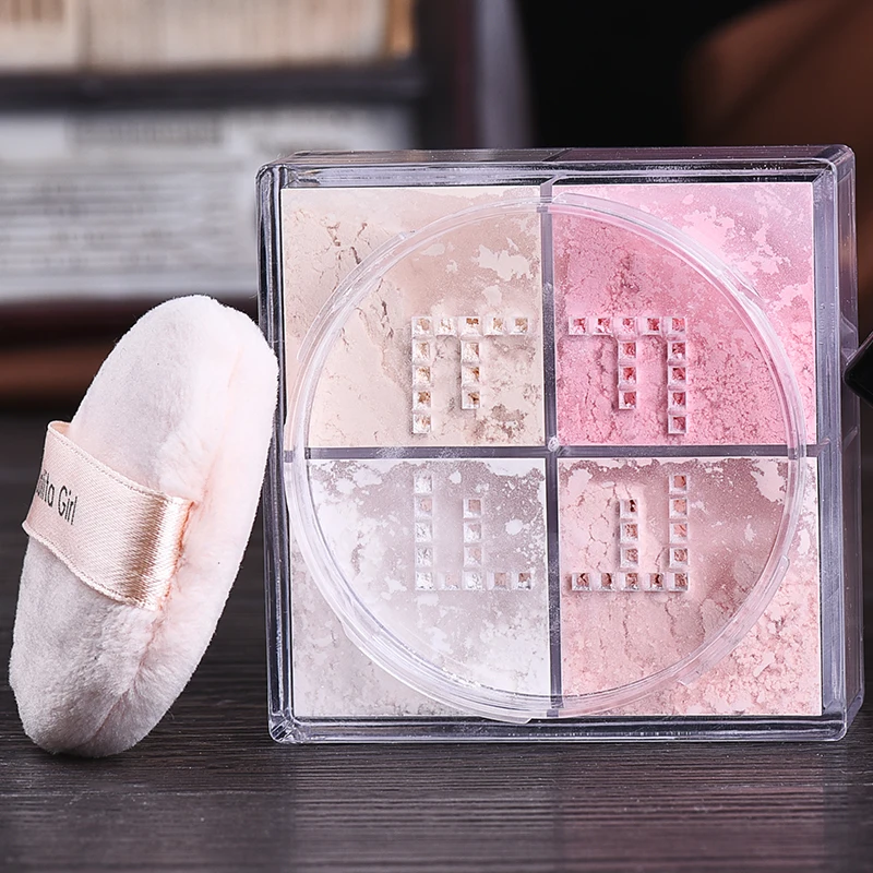 Прозрачная пудра для лица 4 цвета|translucent powder|finishing powderloose powder |