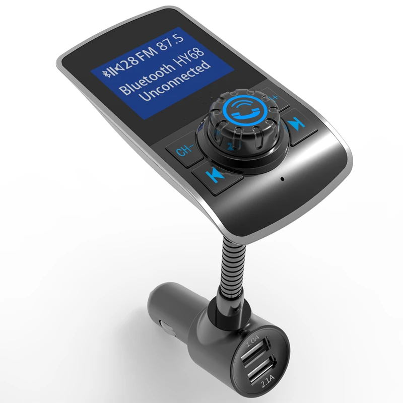 Двойной USB Bluetooth-совместимый автомобильный комплект Handsfree FM передатчик LCD