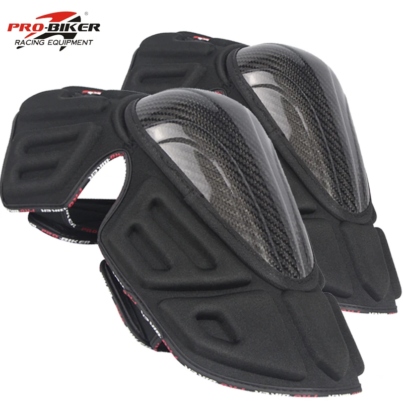 PRO углеродное волокно мотоциклетные наколенники для мотокросса внедорожные