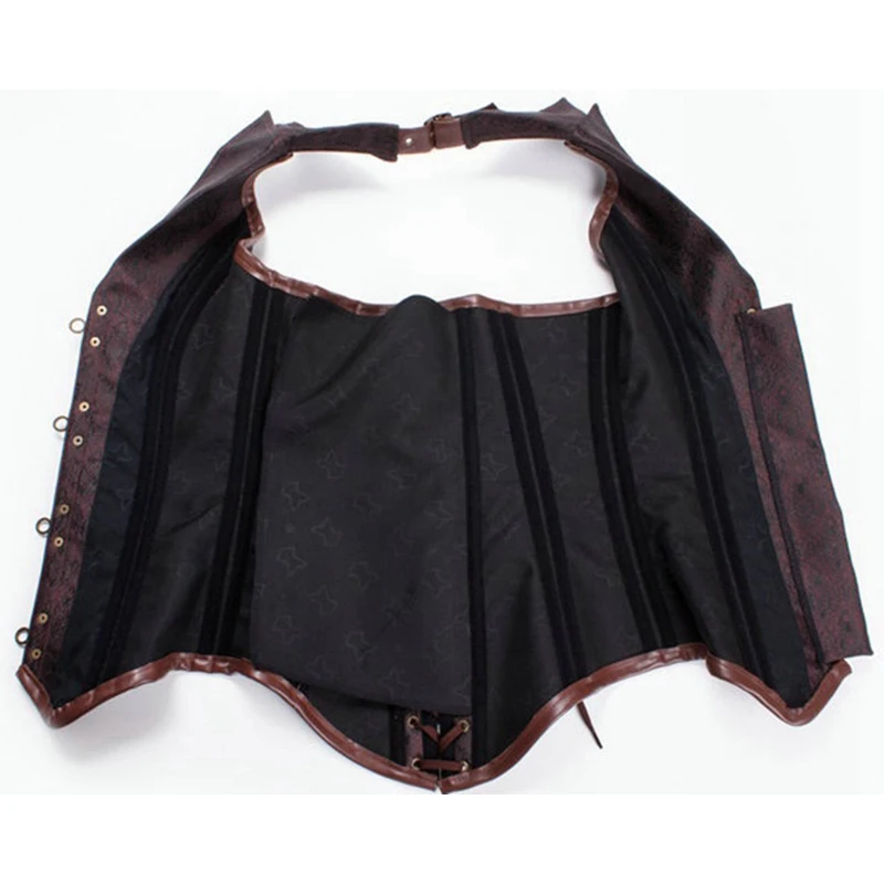 Коричневый винтажный стальной корсет Поддерживающий Пояс-корсет корректирующий