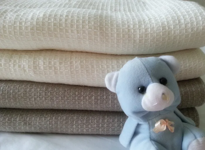 WOWLINEN соты и herringboneжаккардовые французские льняные одеяла