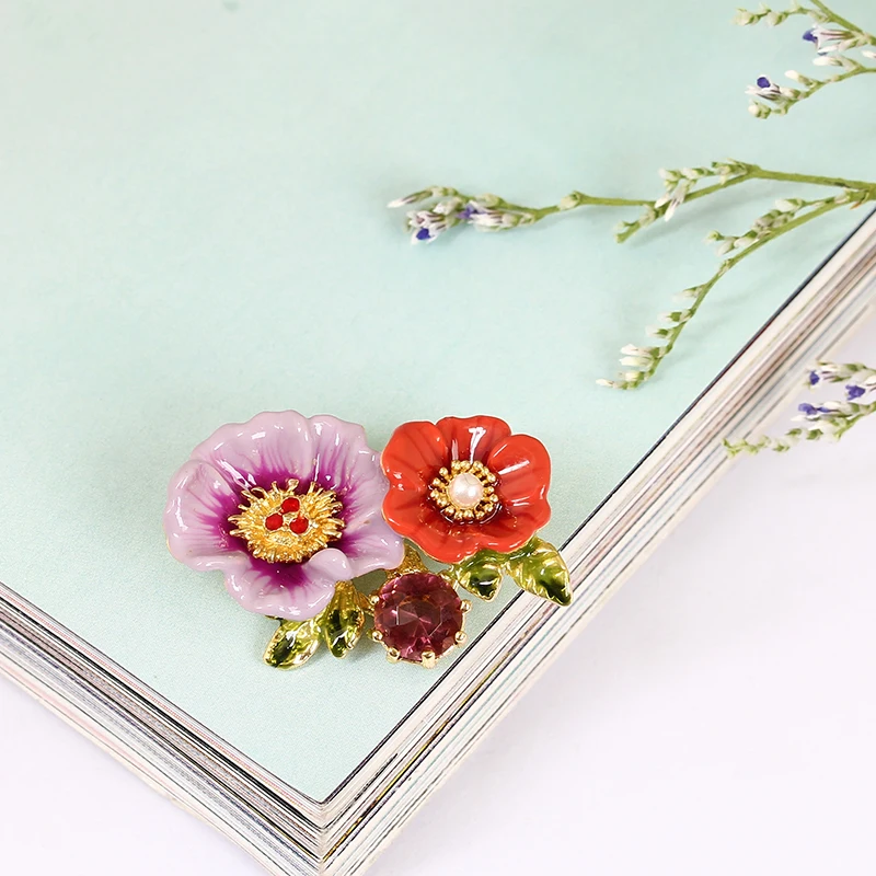 Зимний Сад Серии Фиолетовый Китайский Травяной двухцветный Цветок Зеленый Лист