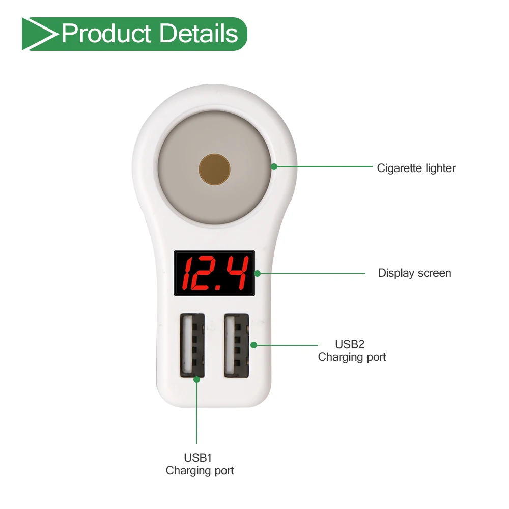 Onever Quick Charge 5V 3.1A 2 порта USB Автомобильное зарядное устройство для iPhone iPad samsung 12 V-24 V розетка для автомобильного прикуривателя адаптер зарядное устройство