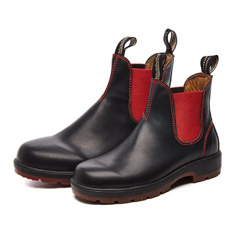 Женские кожаные ботинки челси большие размеры 35 44 Осенняя обувь женские модные