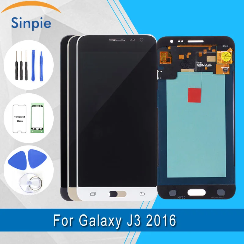 Для samsung J320F Super amoled lcd для Galaxy J3 2016 J320M J320FN ЖК-дисплей + сенсорный экран дигитайзер